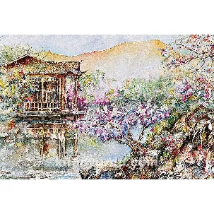 Afbeelding van Chinese Tuin | Houten Puzzel | 2000 Stukjes | King of Puzzle | 88 x 59 cm