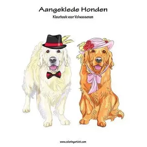 Afbeelding van Aangeklede Honden Kleurboek Voor Volwassenen