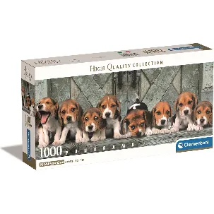 Afbeelding van Clementoni - Puzzel - 1000 Stukjes - Panorama - Beagles - Compacte doos - Puzzel Voor Volwassenen