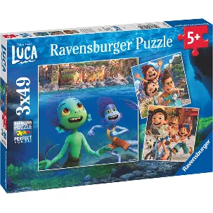 Afbeelding van Ravensburger puzzel Disney Pixar Luca's avonturen - Legpuzzel - 3x49 stukjes