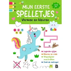 Afbeelding van Mijn eerste spelelletjesboek 1 - Vormen en kleuren 3-4 jaar