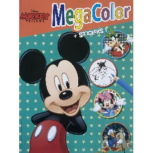 Afbeelding van 80398/142a/N/BSN - MEGACOLOR + STICKERS - MICKEY AND FRIENDS