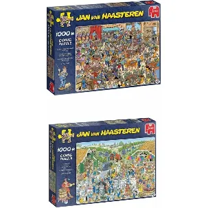 Afbeelding van Jan van Haasteren - Puzzelset - NK Puzzelen 1000 stukjes & De Wijnmakerij 1000 stukjes