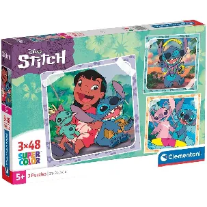 Afbeelding van Clementoni - Puzzel - 3x48 Stukjes - Lilo & Stitch - Kinderpuzzel - Vanaf 5 jaar